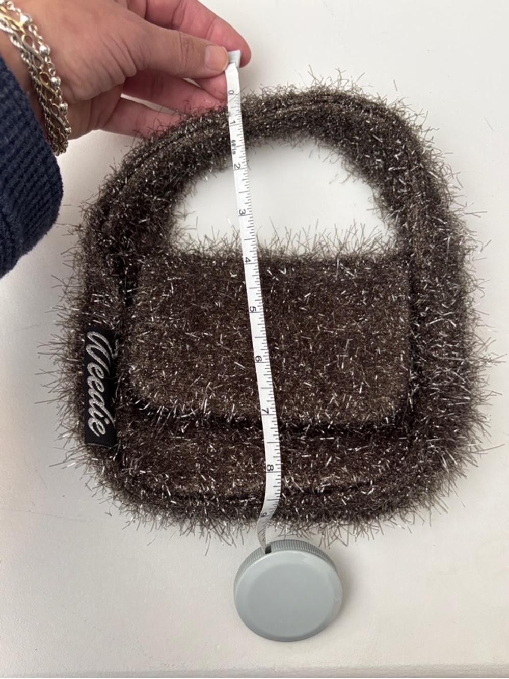 Edie Parker Gray Mini Grass Handbag - Picture 10 of 10